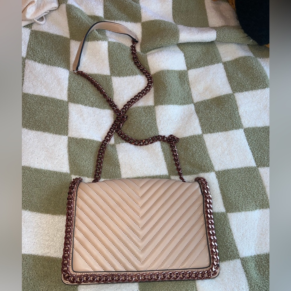 Blush and rose gold chain Aldo bag